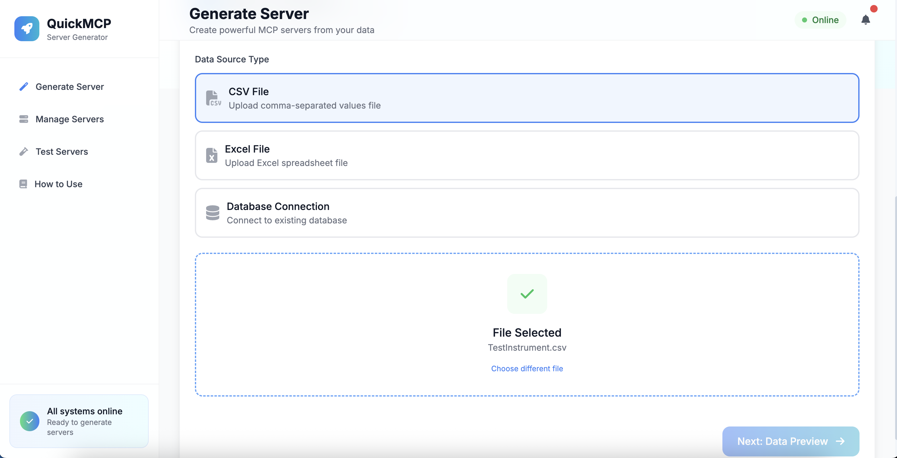 File Upload Interface